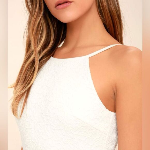 NEW Lulu's Ephemeral Allure Ivory Lace Maxi Wedding Bridal Long Dress Size Small - Picture 4 of 11